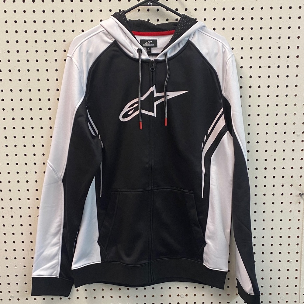 Alpinestars Black and White Zip-Up Hoodie